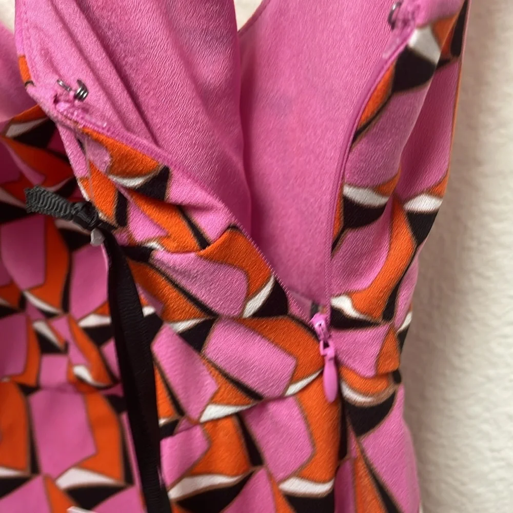 DVF for Target Shift Pink Modern Geo Dress Size 00 70’s Retro Vibe - Picture 4 of 9